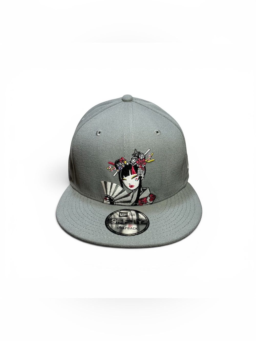 New Era 9FIFTY Tokidoki Snapback Cap Gray Hat Japanese Geisha Tokyo Scene NWOT